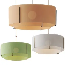 Exos large double shade pendant by hubbardton forge